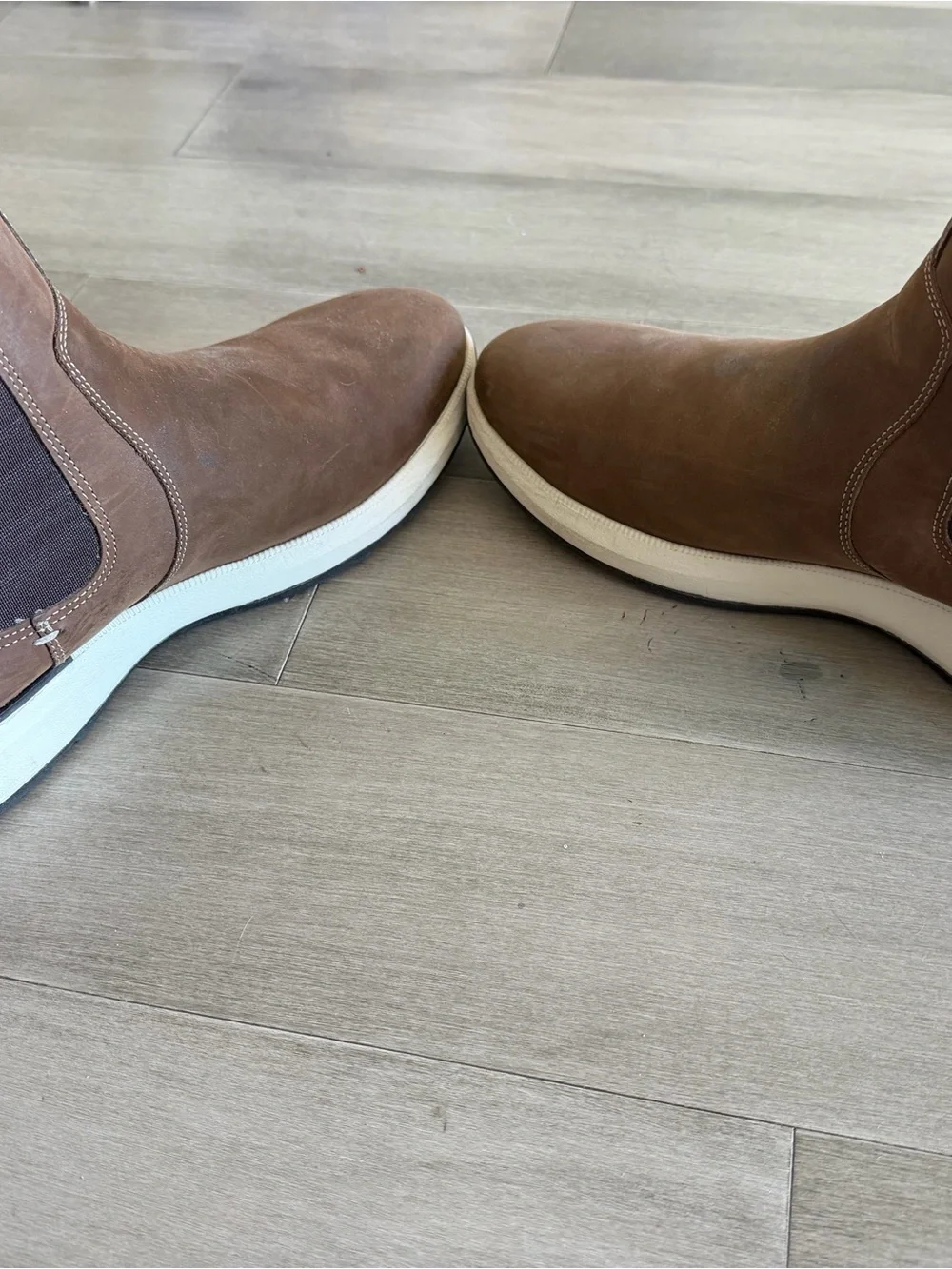 Men's Johnston and Murphy Brown Chelsea Boots - Casual Slip-On Ankle Shoes